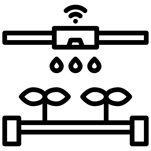 Irrigation smart farm farming and gardening garden icon