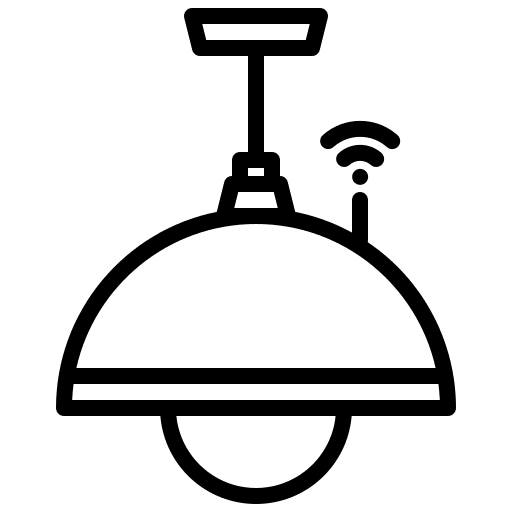 Lamp smart home smart city domotics icon