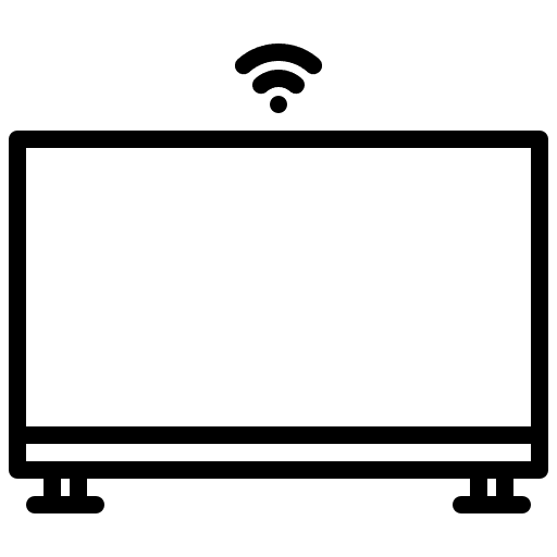 Television smart house connectivity wifi signal icon