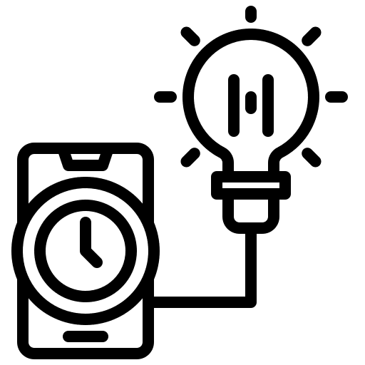 Bulb electronics home automation light icon