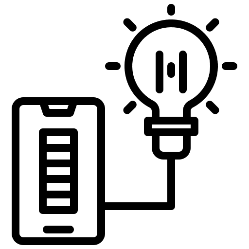 Bulb smart control home automation smart light icon