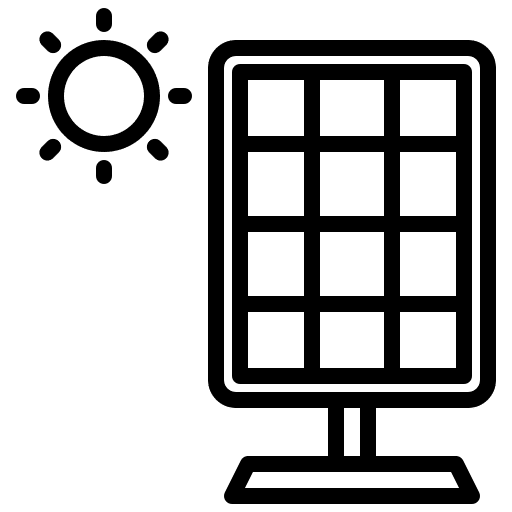 Solar cell ecology and environment smart home home icon