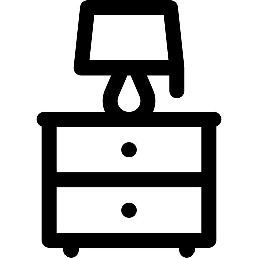 Bedside table home decoration drawer electronics icon