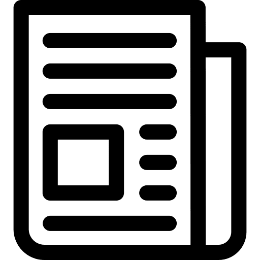 Newspaper press paper news report icon