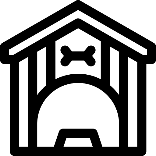 Dog house shelter dog house bowl icon