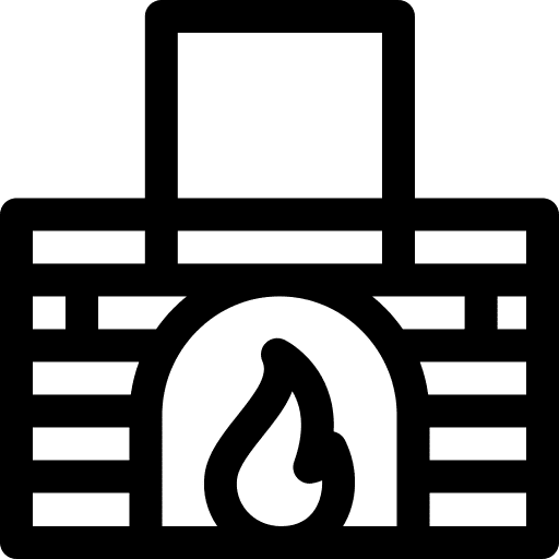 Fireplace cold winter fire icon