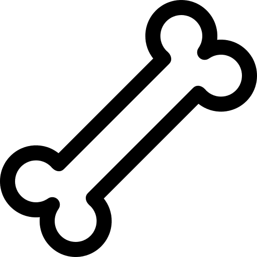 Bone toy bone dog food icon