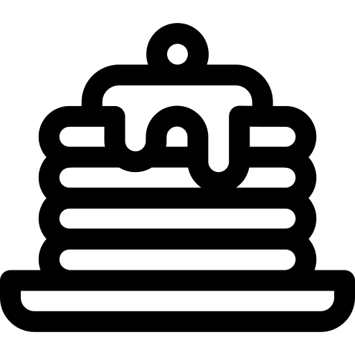 Pancake food and restaurant pancake pastry icon