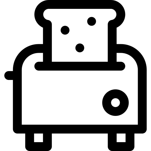 Toaster kitchen food and restaurant toaster icon