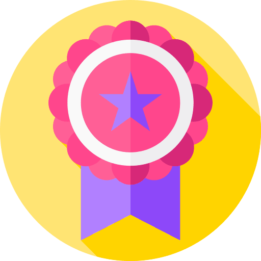 Medal quality certificate medal icon