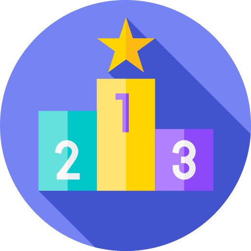 Podium sports and competition position champion icon