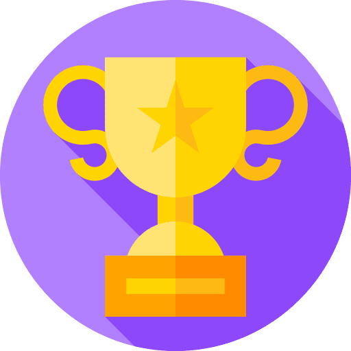 Trophy competitive sports achievement icon