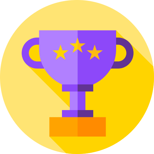 Trophy cup achievement goals icon
