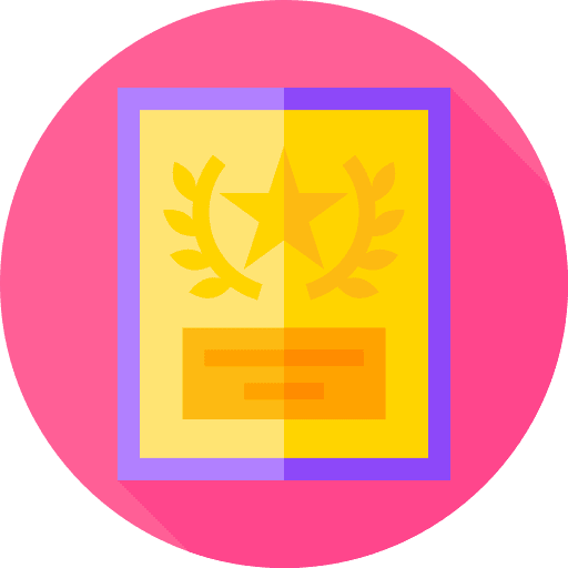 Diploma certification contract diploma icon