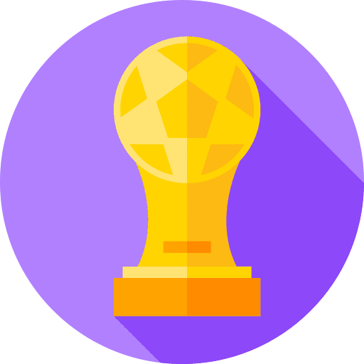 Football trophy award champion football trophy icon