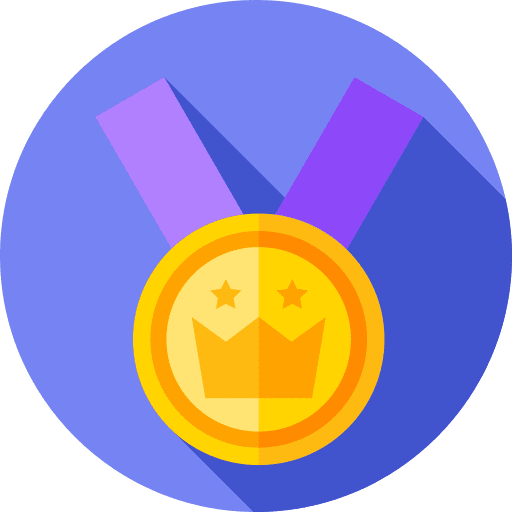 Medal certification certificate quality icon