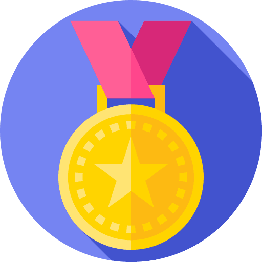 Medal seo and web certification sports and competition icon