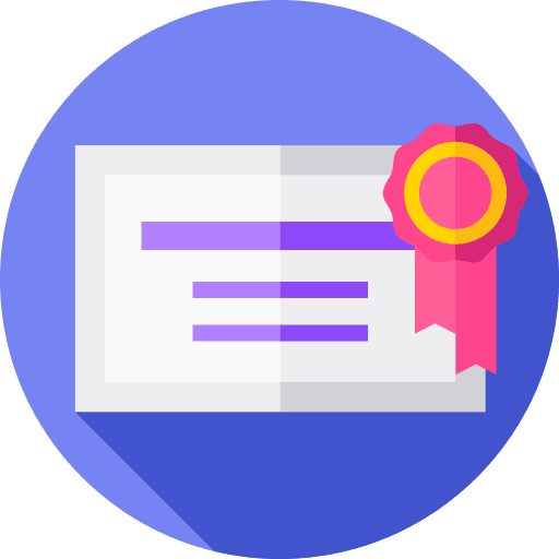 Diploma certificate contract files and folders icon