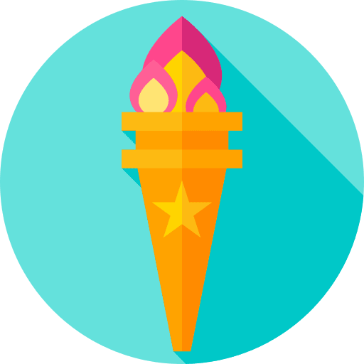 Torch light ancient medieval icon