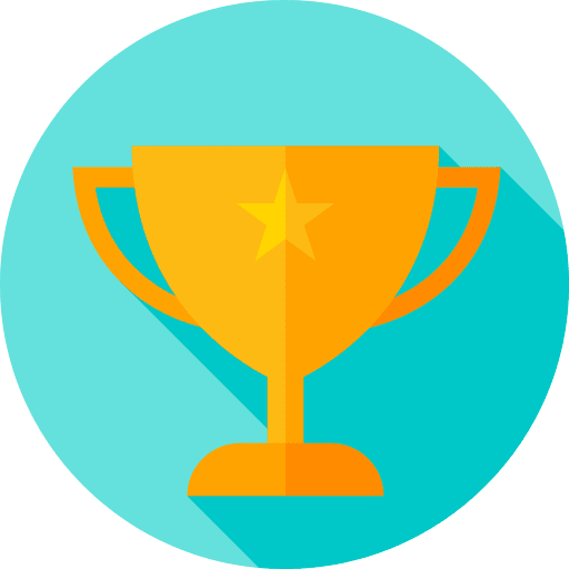 Trophy cup award sports and competition icon