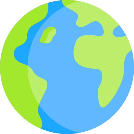 Earth globe terra continent icon