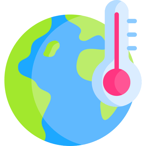Global warming planet earth ecology and environment icon