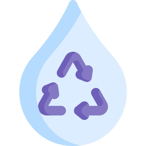 Save water drop water recycle water icon