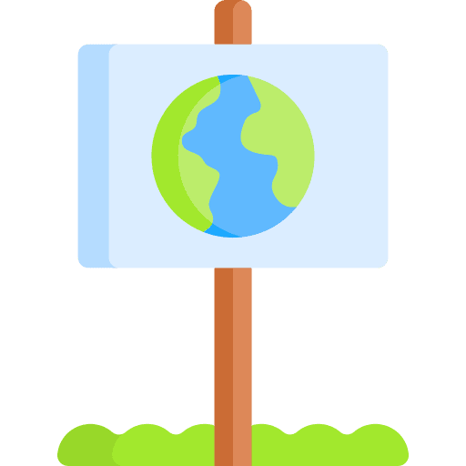 Campaign eco ecology and environment signage icon