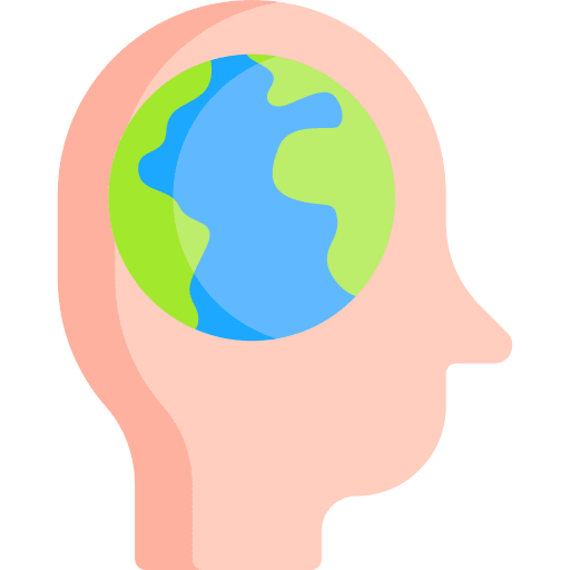 Earth day world ecology and environment head icon