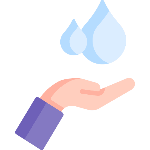 Save water battery save water hand icon