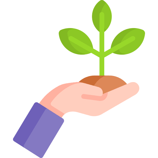 Sprout hand plant ecology and environment icon