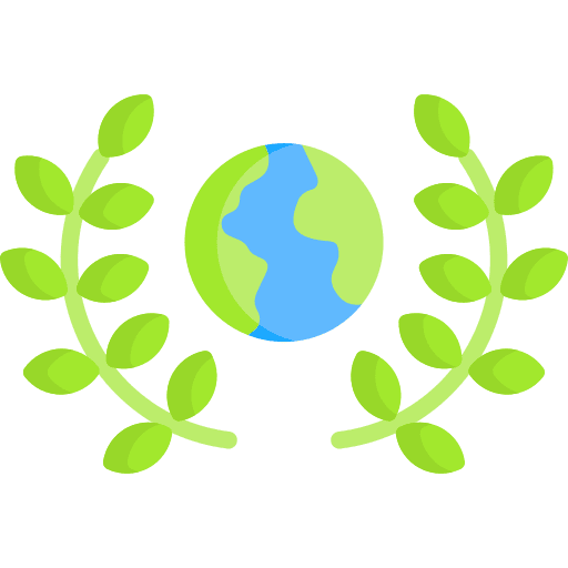 Earth day charity earth day laurel wreath icon