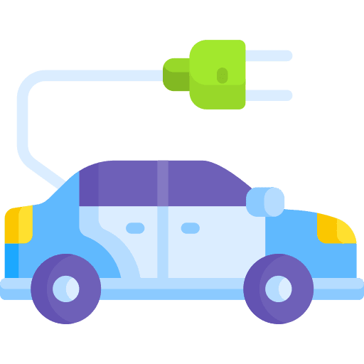 Electric car power eco car vehicle icon