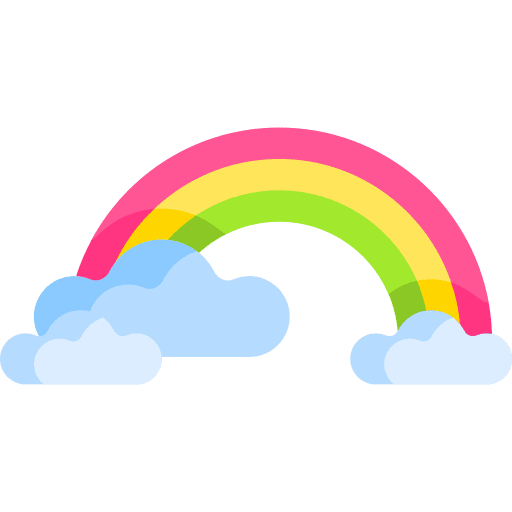 Rainbow weather cloud meteorology icon
