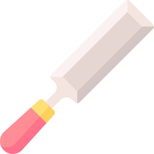 Chisel construction and tools wood improvement icon