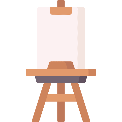Easel creative art and design landscape icon