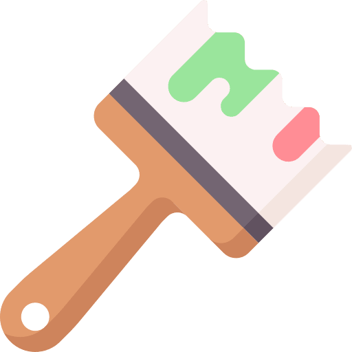 Paint brush art and design artist paint brush icon