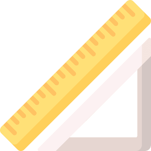 Ruler geometry education measure icon
