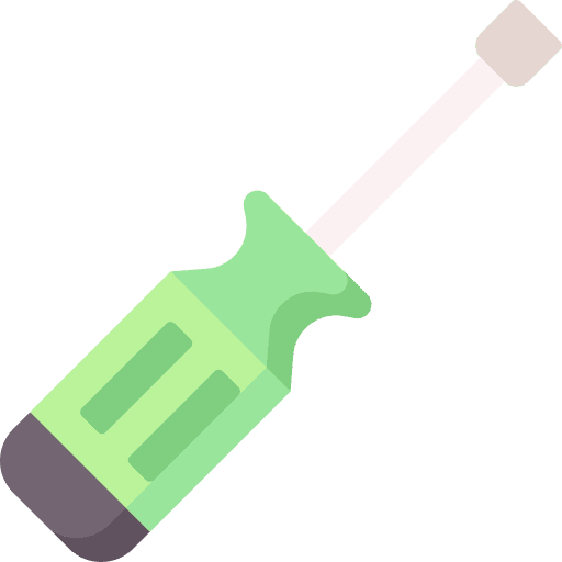 Screwdriver repair construction and tools construction icon