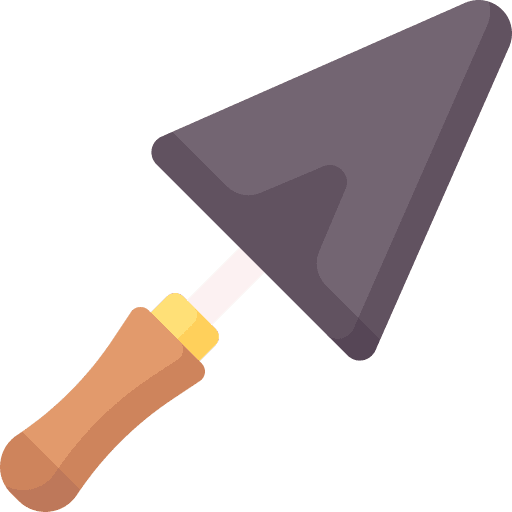 Trowel shovel oil paint spade icon