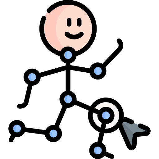 Animation skeleton people design icon