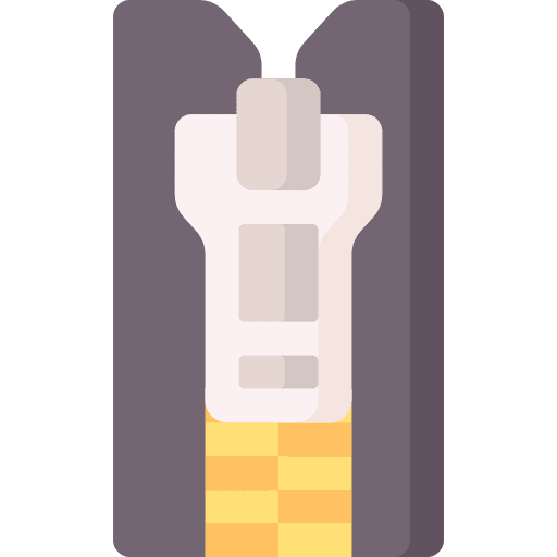 Zipper tool stylish clothes icon