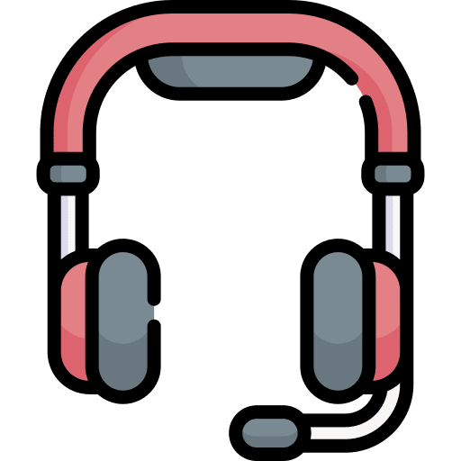 Headset communications electronics headset icon