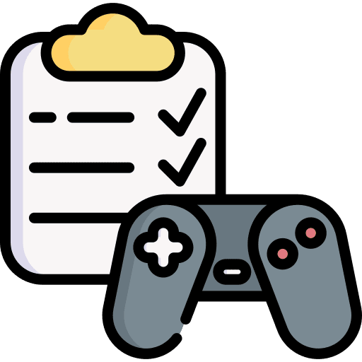 Testing technology clipboard game controller icon