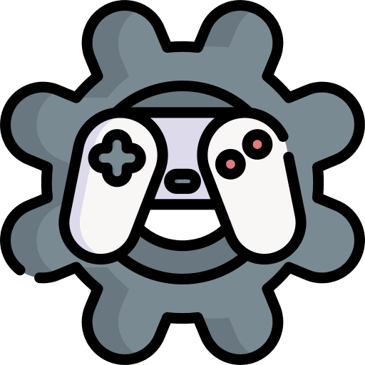 Video game customization management gear icon