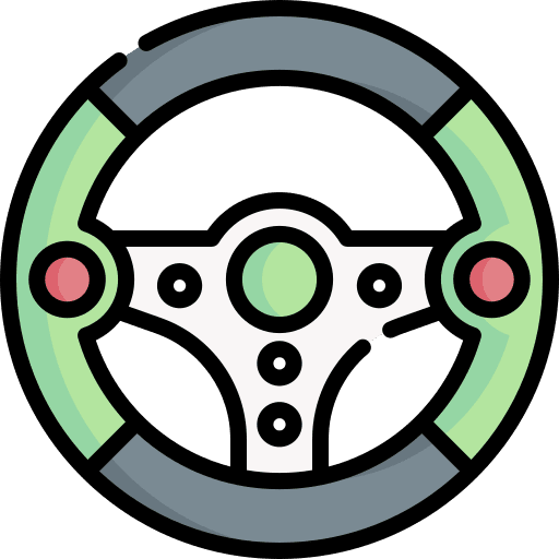 Steering wheel remote gaming joystick icon