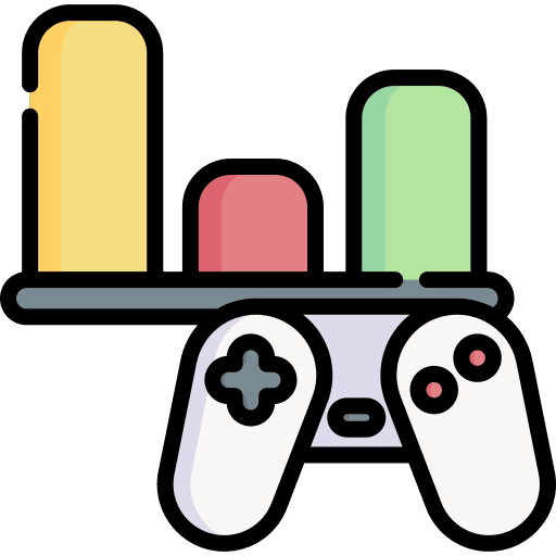Bar chart video game analytics bar chart icon