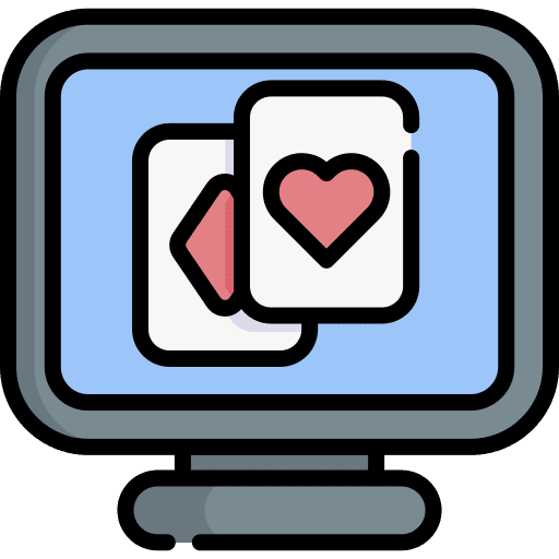 Card games playing card online game luck icon