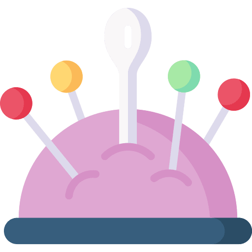Pincushion seamstress dressmaker hobbies and free time icon