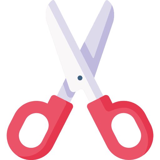 Scissors sewing tool art and design icon
